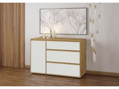 Συρταριέρα Nitro 1D3D (λευκό / βοτάν δρυς)